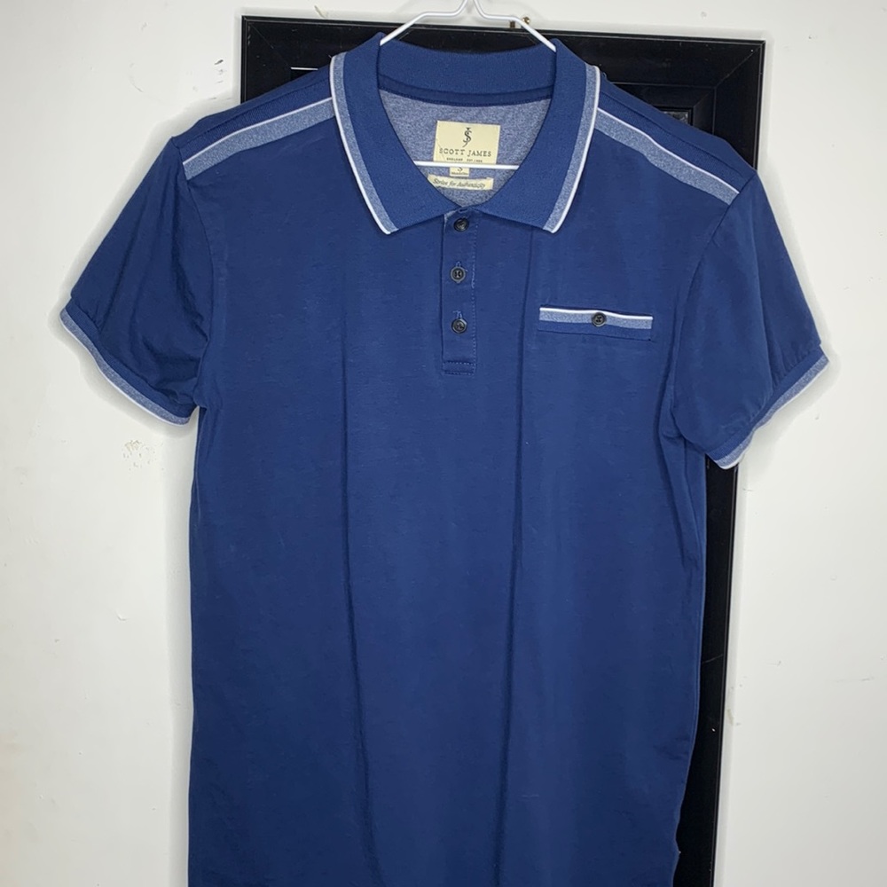 Small Blue Scott James Polo Shirt
